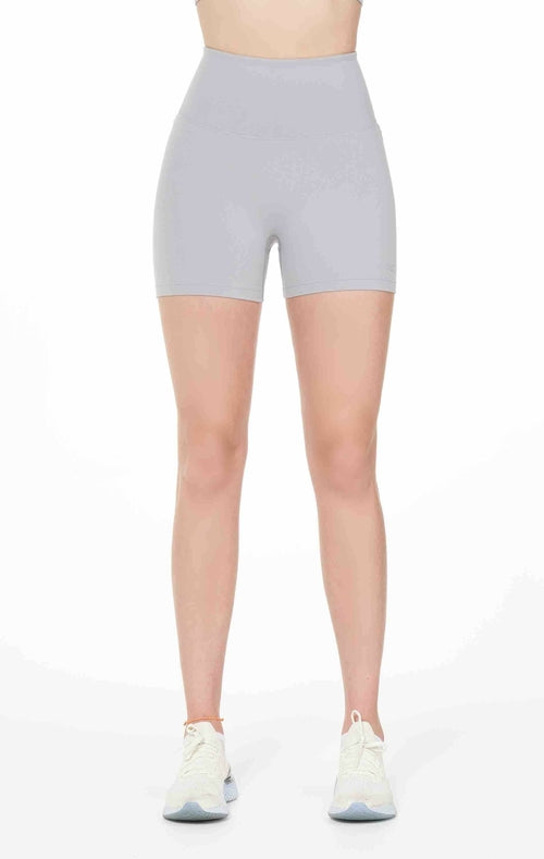 Hybrid Cloudlux Shorts High Waist (tight) - Stone Grey